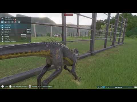 Indoraptor stalking the Indominus enclosure
