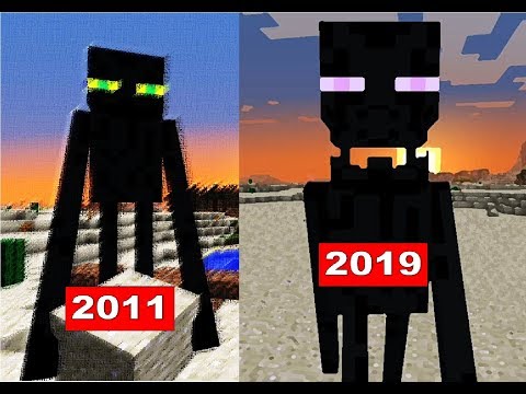 evolution of Enderman in minecraft (2011 - 2019)
