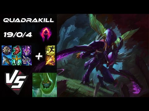 JUNGLE Kha'Zix vs Zac [QUADRAKILL] - NA Challenger Patch 26.2