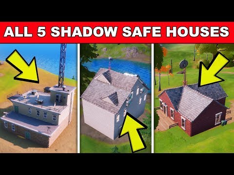 Find SHADOW Safe Houses - ALL 5 LOCATIONS Fortnite (ALPHA, BETA, CHARLIE, DELTA & ECHO SAFE HOUSES)
