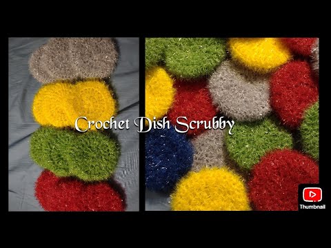 How to crochet dish scrubby | easy tutorial for beginners