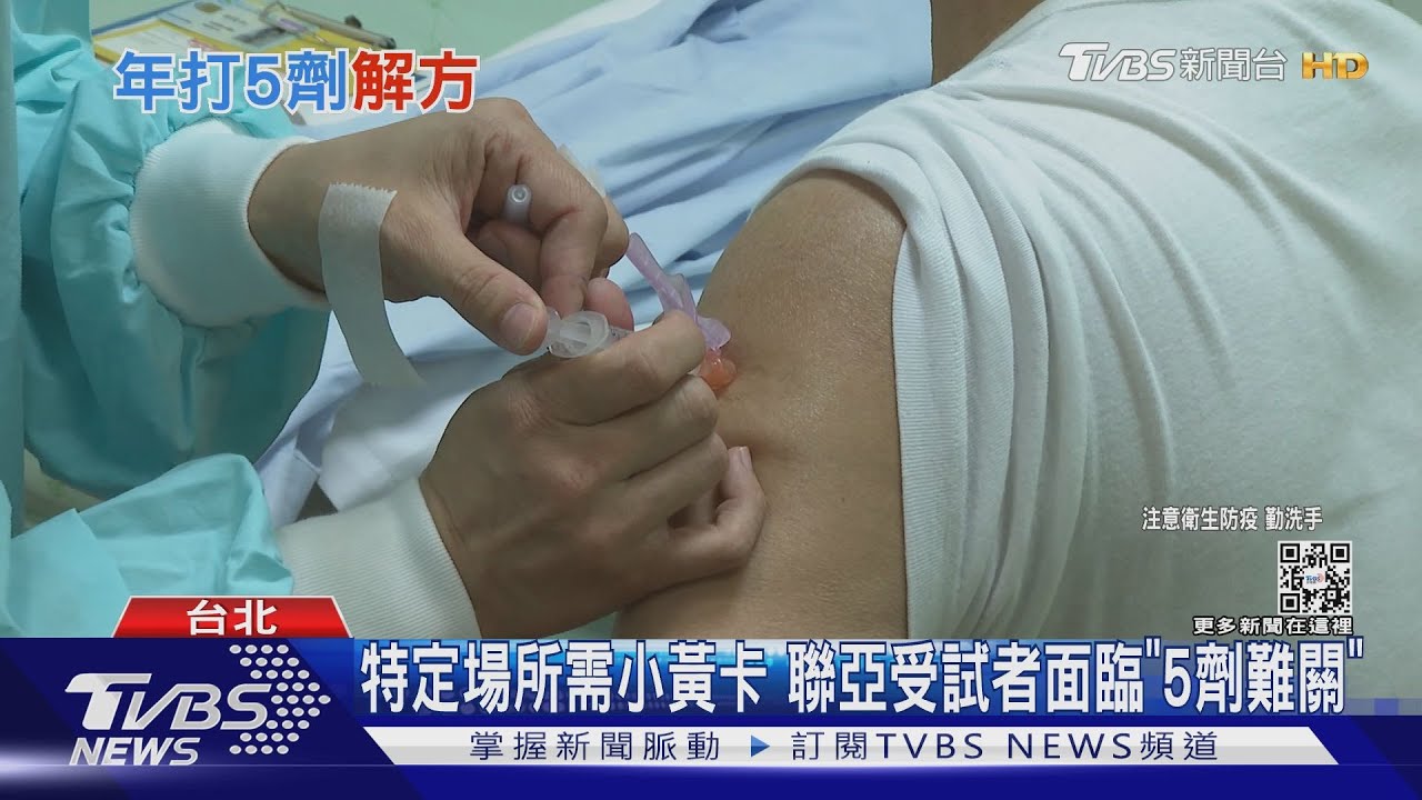 特定場所需小黃卡 聯亞受試者面臨「5劑難關」
