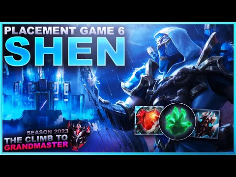 AUTOFILLED TIME... SHEN IS MY GO-TO! - Placement Game 6 | League of Legends
