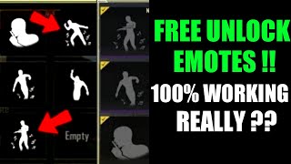 How To Unlock Free All Emotes In Pubg Mobile New Trick ! YOU MISS IT ?