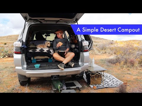 Rainy solo 4Runner camping: boondocking on desert BLM land - Agua Fria National Monument