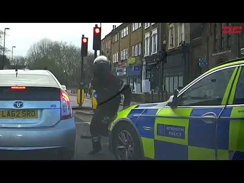 UK Police Drive Into Moped Thief