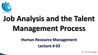 Job Analysis and the Talent Management Process (Lecture 03) | HR Management