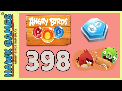 Angry Birds Stella POP Bubble Shooter Level 398 - Walkthrough, No Boosters