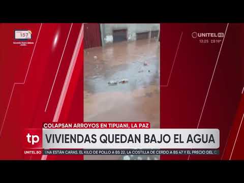 La Paz: 12 viviendas afectadas por inundaciones tras intensas lluvias en Tipuani