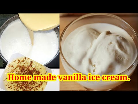 Easy home made soft vanilla ice cream recipe.