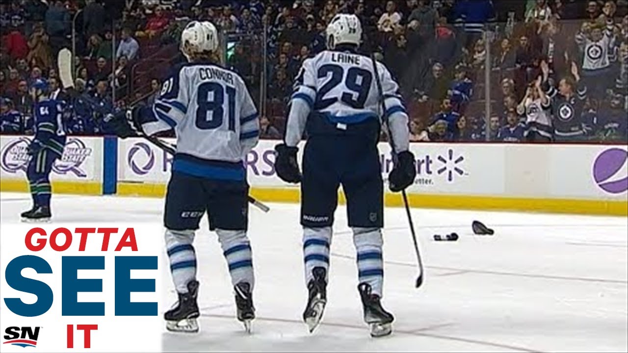 Vidéo: Patrik Laine avait dit avant le match qu'il allait mettre Elias Pettersson dans sa petite poche...