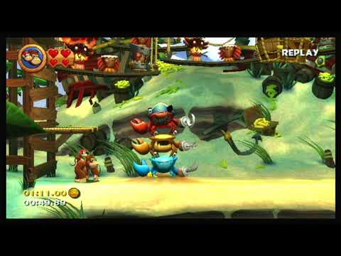 Donkey Kong Country Returns (Time Attack) 2-B Pinchin' Pirates in 00:59.74
