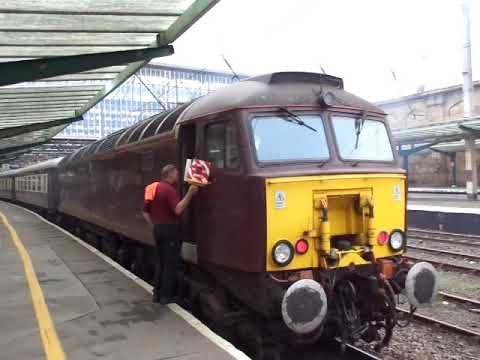 The Class 57 WCRC No.57314 - Start it up! - at the Carlisle Citadel Station.