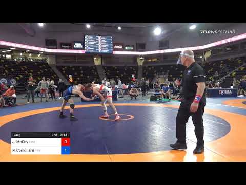 74 Kg Consolation - Justin McCoy, Cavalier Wrestling Club Vs Philip Conigliaro, New England Region