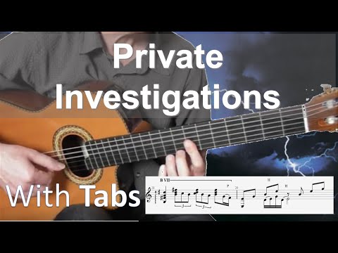 Private Investigations - Dire Straits - Solo Fingerstyle Guitar (with tabs)