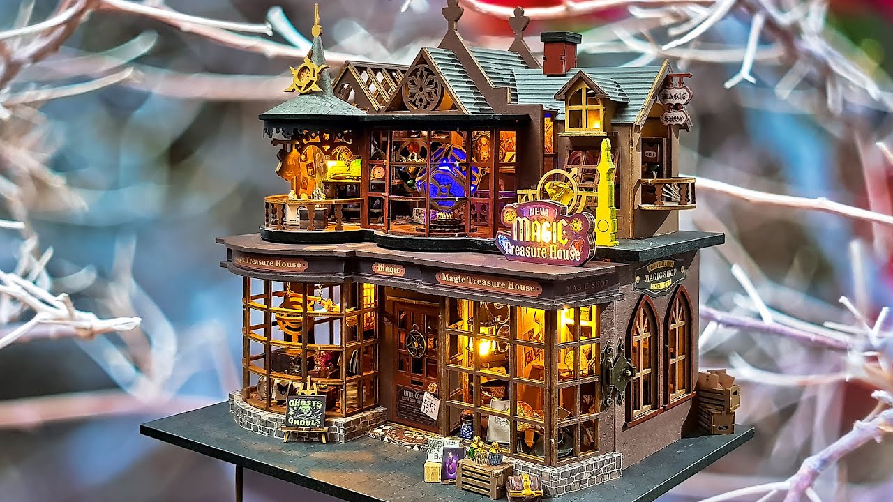 DIY miniature doll house kit Magic treasure house - step by step assembling tutorial