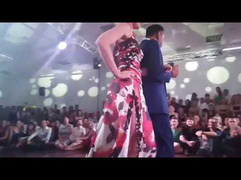  Fabian Peralta  and  Josefina Bermudez Avila  are  dancing  to  "  A puño limpio  "  by  Juan D'Arienzo  at  Łódź Tango Salon Festival  in  2016