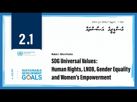 2.1. SDG Universal Values: Human Rights, LNOB, Gender Equality and Women’s Empowerment