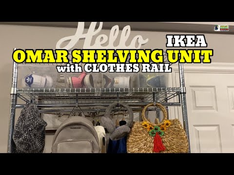 HOW TO ASSEMBLE OMAR SHELVING UNIT WITH CLOTHES RAIL | ADAEAGLE #ikea