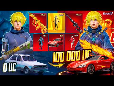 100 000 UC! 🔥 ПРОКАЧКА АККАУНТА ТЕССУ - АВАНТЮРА С ФЕРРАРИ 🤩 PUBG Mobile