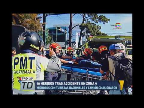 10 heridos tras accidente en zona 9