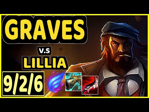JUNJIA (GRAVES) vs LILLIA - 9/2/6 KDA JUNGLE CHALLENGER GAMEPLAY - KR
