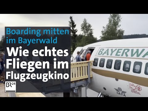 Flugzeugkino: Film-Schauen im Airbus-Flieger mitten im Bayerischen Wald | Abendschau | BR24