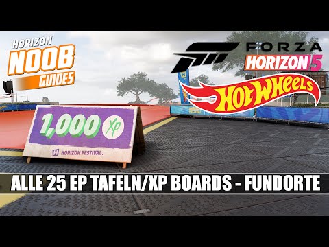 Forza Horizon 5 Hot Wheels DLC alle 25 EP Tafeln/XP Boards - Fundorte