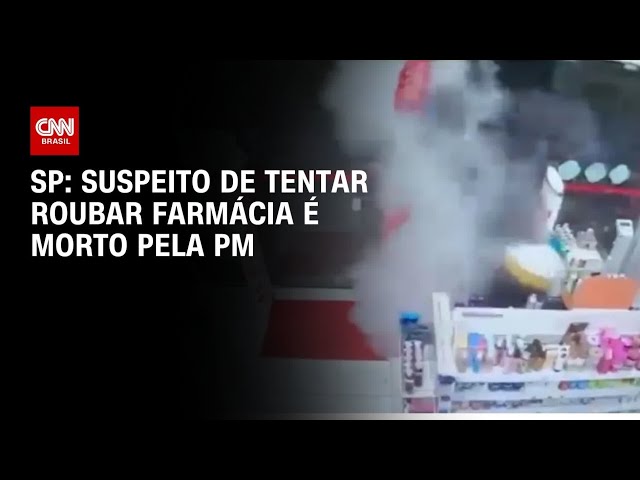 Vídeo mostra confronto entre suspeito e PM em tentativa de roubo a farmácia | CNN NOVO DIA