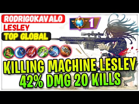 Killing Machine Lesley, 42% DMG With 20 Kills [ Top Global Lesley ] Rodrigokavalo - Mobile Legends