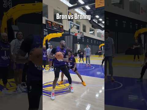 LeBron was only allowed 2 dribbles in this drill 😅 (via @lakers)