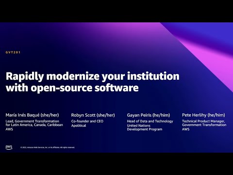 AWS Summit DC 2022 - Rapidly modernize your institution with open-source software