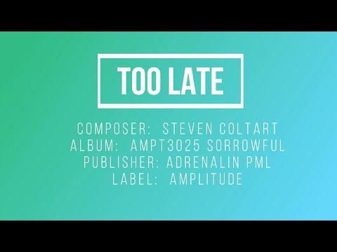 Steven Coltart - Too Late