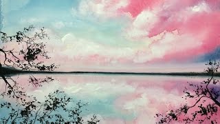 Watercolor and White Gouache CLOUDS Painting Demonstration