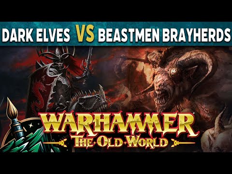 Dark Elves vs Beastmen Brayherds Warhammer The Old World Battle Report