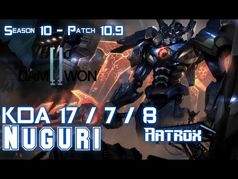 DWG Nuguri AATROX vs LULU Top - Patch 10.9 KR Ranked