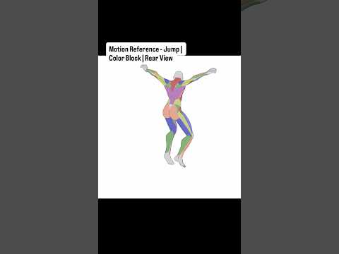 Motion Reference - Jump | Color Block | Rear View