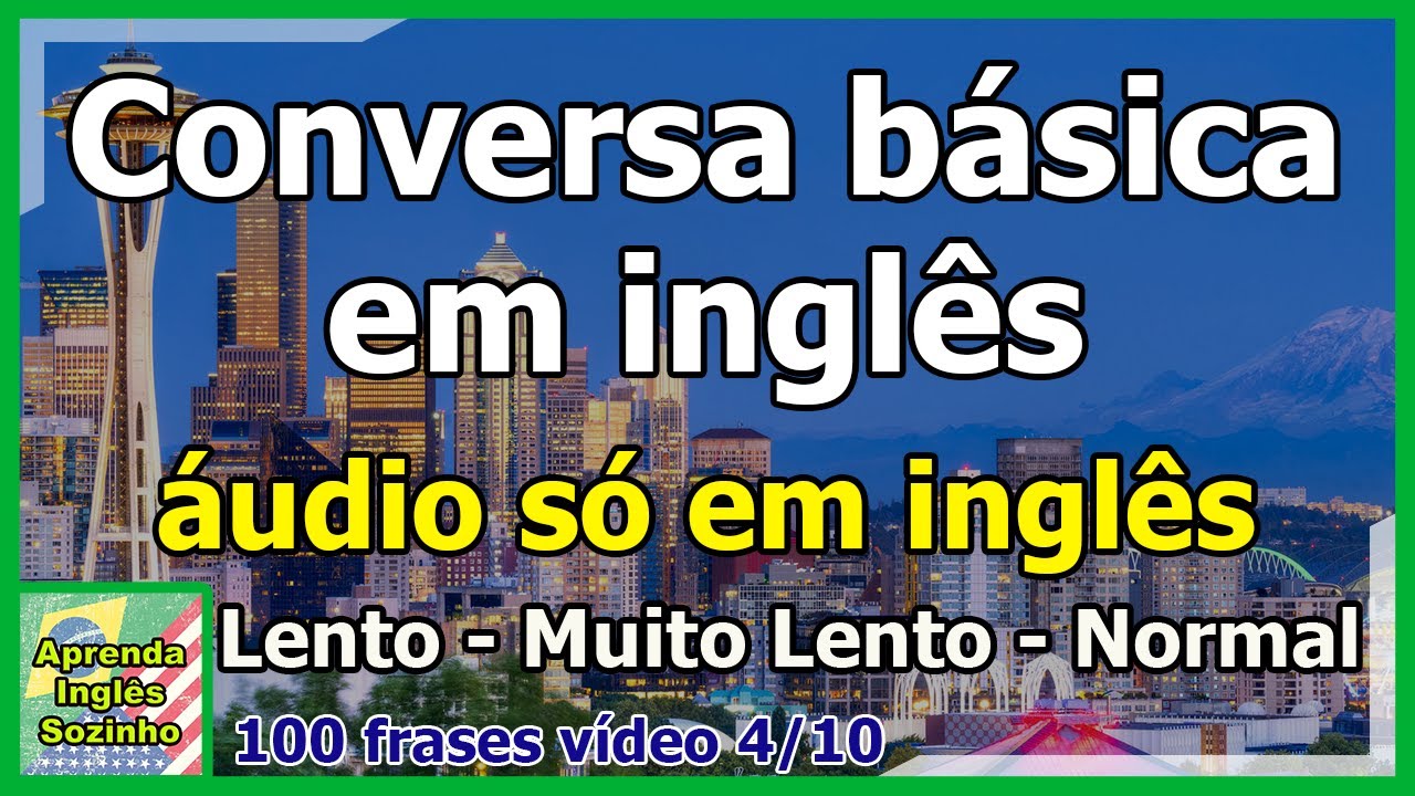 Como aprender a falar ingles sozinho? Aprenda frases básicas em Inglês Vídeo 4/10 (áudio em Inglês)