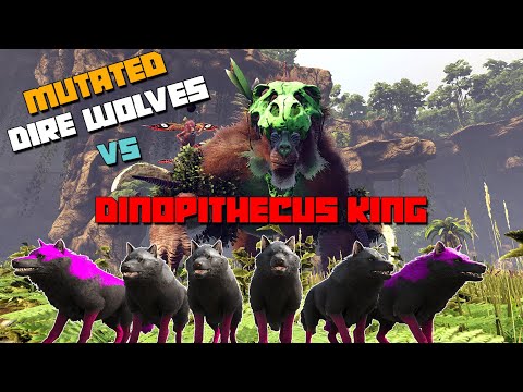 Can My Mutated DIRE WOLVES Defeat The Dinopithecus King? ARK: Lost Island