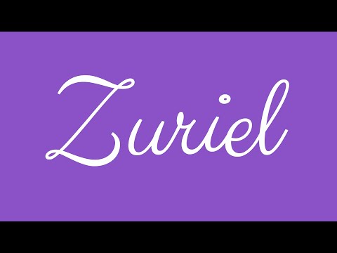 Learn how to Sign the Name Zuriel Stylishly in Cursive Writing