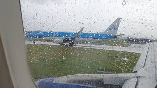 Taking off from Edinburgh Airport on British Airways BA Airbus A320 towards London Heathrow