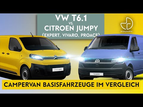 VW T6.1 oder Citroen Jumpy? Camping Basisfahrzeuge im Überblick