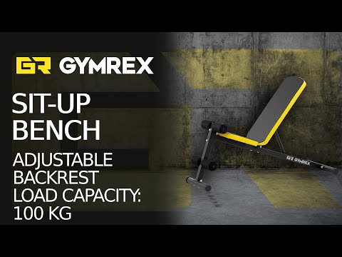 video - Sit-Up Bench - adjustable backrest - 100 kg