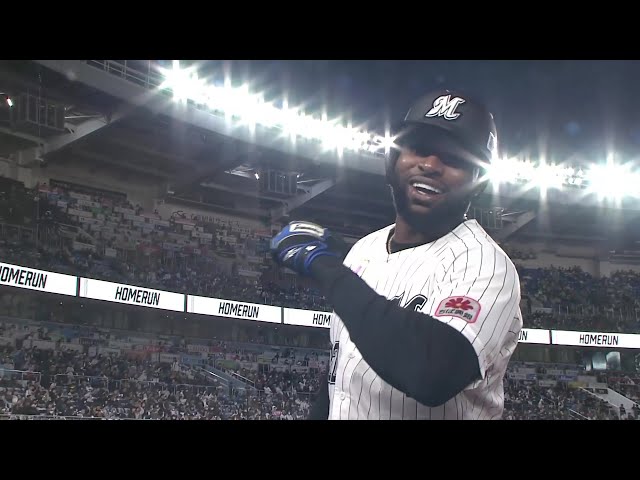 【1回裏】打球はライトへ!! マリーンズ・ポランコ 打った瞬間それとわかる先制ソロHR!! 2025年4月15日 千葉ロッテマリーンズ 対 北海道日本ハムファイターズ