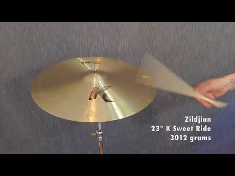 Zildjian 23 Inch K Sweet Ride Cymbal 3012 grams DEMO VIDEO image 8