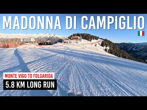 5.8km Long Run from Monte Vigo to Folgarida in Madonna di Campiglio, Dolomiti di Brenta