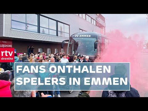 FC Emmen terug in de Eredivisie! Volg het onthaal van de spelers in Emmen | RTV Drenthe