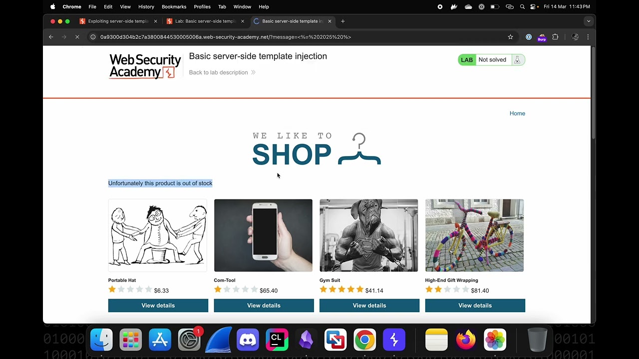Lab: Basic server-side template injection