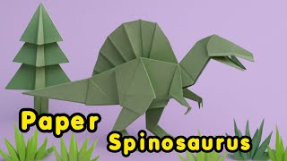Origami Spinosaurus easy tutorial: How to Make a Paper Dinosaur! | DIY Paper Art for Beginners