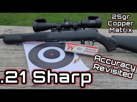 Savage Mark II .21 Sharp ACCURACY REVISITED ( New Rimfire Cartridge )